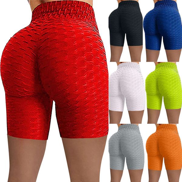 Jacquard Yoga Hosen für Frauen in Europa und Amerika Sommer Taille Schließung Sport laufen Fitness Solid Color Hip Hifting Split Hosen