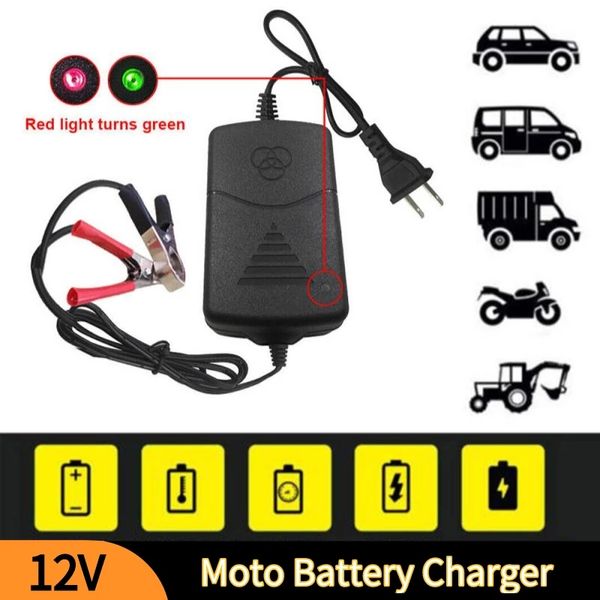 12v 1.5A Caricatore motociclistico Adattatore di carico di potenza per auto giocattolo intelligente per la batteria ricaricabile in gel di gel AGM 5AH 7AH 9AH 12AH