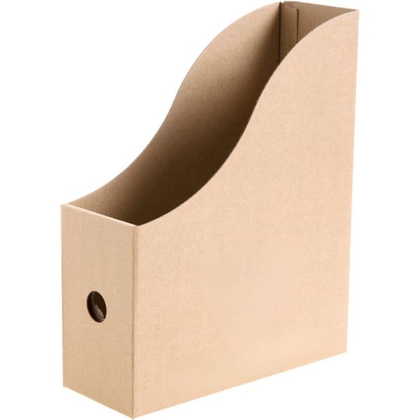 1/2pcs Organizador de escritório para o titular da revista de arquivos Kraft Books de papel caixa de armazenamento de documentos Cabinete de mesa de mesa em casa rack