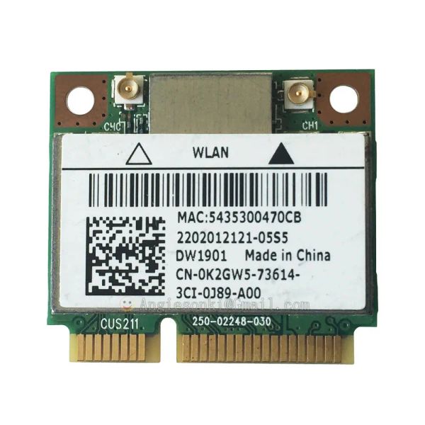 Cartões AR5B22 AR9462 BAND DUAL N 2.4G/5G + Bluetooth BT Halfmini Wireless WiFi Card para Atheros DW1901 Laptop K2GW5