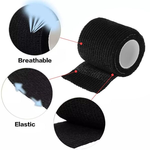 1 PCS Tattoo Grip Tapes Tampa de bandagem Wrap Wrap Anti-Slip Athletic Disponível Auto-adesivo Tattoo Grip Capa embrulho para dropshipping