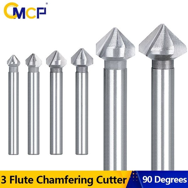 CMCP 90 Grad Schubschneider 4,5-50 mm Countersink-Bohrer Bit 3 Flöte Hochgeschwindigkeit Stahl Holz Metalllochbohrwerkzeug