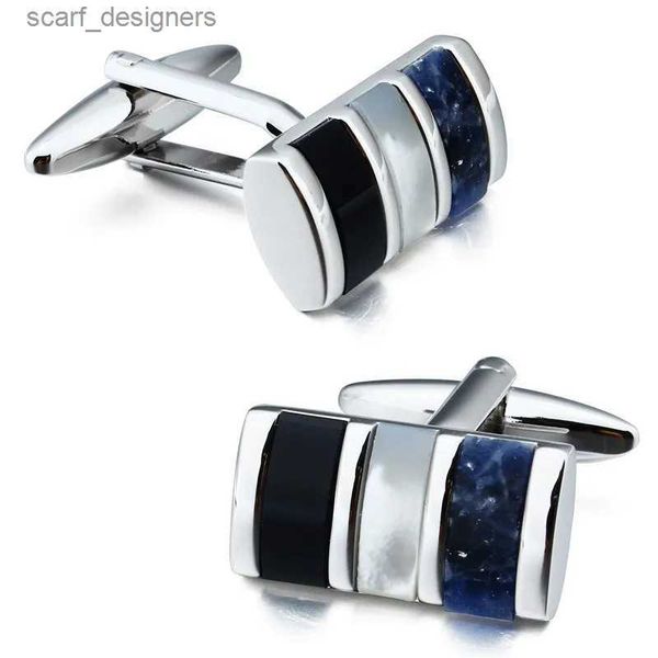 BUFF Links Charming Mother of Pearl Cufflinks para homens Trendy Natural Stone Mens Camisa Francesa Botão Melhor Presente Para Gentleman Y240411