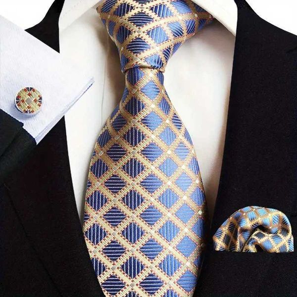 Gemelli per sciarpe quadrati da uomo set da business abito da 8 cm jacquard paisley a 3 pezzi