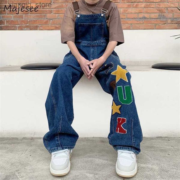 Herren Jeans Hip Hop Jeans Männer Overall Streetwear Baggy Unisex Y2K Kleidung Werkzeug Amerikaner Mode Vintage Denimhose Tech Ceolle hübsch L49