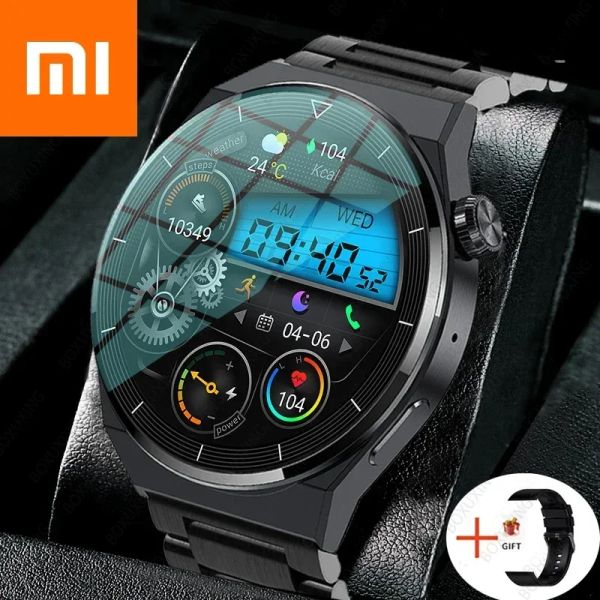 Xiaomi braccialetti NFC Smart Watch Men Fashion AMOLED 390*390 HD Schermo Chiamata Bluetooth Call Bluetooth IP68 Smartwatch impermeabile per Huawei Watch