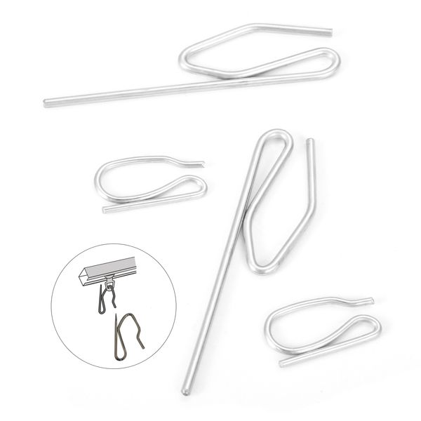 10 pcs Metallstahl Vorhanghaken hängende Haken Clips Hochleistungsversetzt Pin-On-Vorhänge Haken für Duschtür Fenster Platten Vorhang