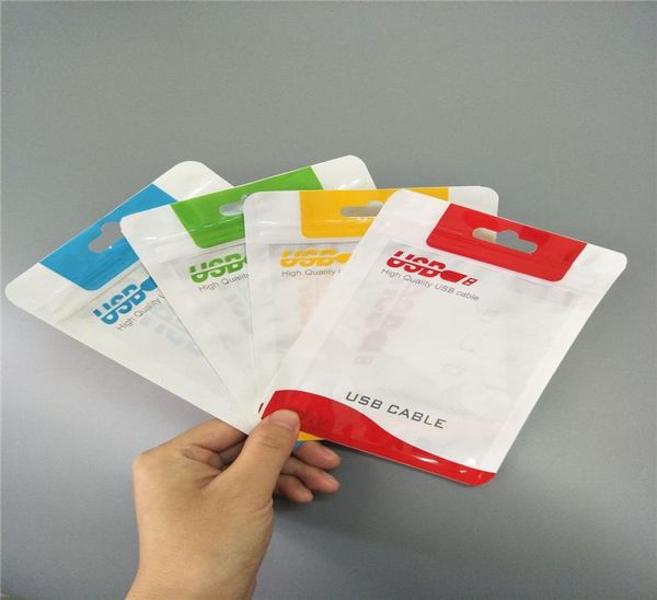 Clear White Plastic Poly Bags Opp Packing Reißverpackungsverpackungszubehör PVC -Einzelhandelsbeutel für iPhone 11 Pro USB -Kabel Mobiltelefon Wal4516790