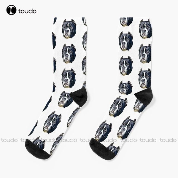 American Bully Dog Socks Sports Socken Männer 360 ° Digitaldruck Personalisierte benutzerdefinierte kundenspezifische Unisex Erwachsene Teen Jugendsocken Custom Geschenkkunst