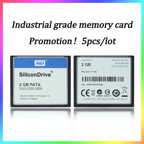 Cartões originais HOT High Speed Speed Flash CF CF Card 2 GB Cartão de memória industrial Silicondrive SSDC02G3500 CNC Machine Tool Tool