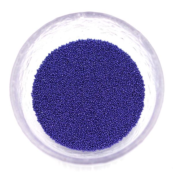 Perle in vetro da 50 g di semi microbead piccolo caviale di colore solido round per bambini in unghie che dipingono gioielli accessori fai -da -te 0,7 mm