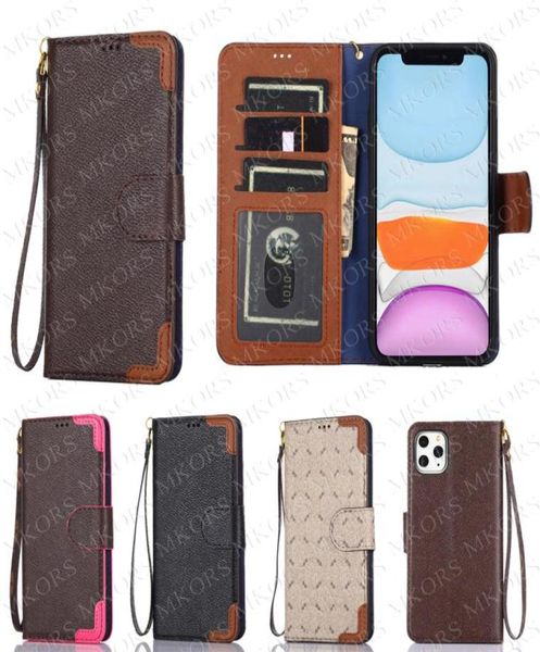 Casos de telefone da bolsa de carteira de luxo para iPhone 13 12 Pro 12Pro 11 11Pro max x xs xr 8 7 Plus Flip Flip de 360 graus Caso LettE8927411