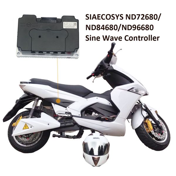 Siaecosys/Fardriver ND72680/ND84680/ND96680 Controlador de motocicleta elétrico de alta potência 680A BLDC Programável com Bluetooth