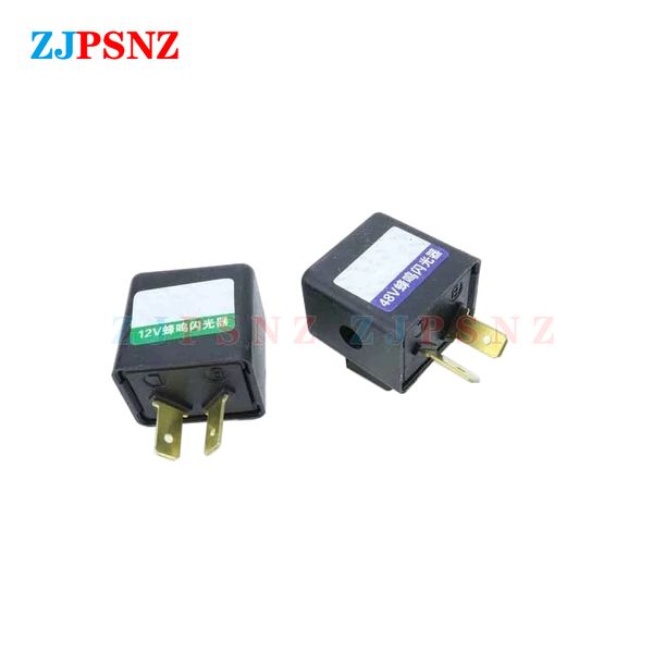 DC12V 48V 60V Flasher Relay Buzzer Breep Flasher Relay Relay Turn Sinyal Göstergesi Gösterge LED Flaşörler Dönüş Işık Sinyalleri Kare 2Pins