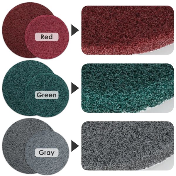 32pcs Round Scrub Pads 4/5 polegadas Power Power Power Drill Scouring Pad com Limpeza de ladrilhos reutilizáveis de suporte de disco de 4/5 polegadas e