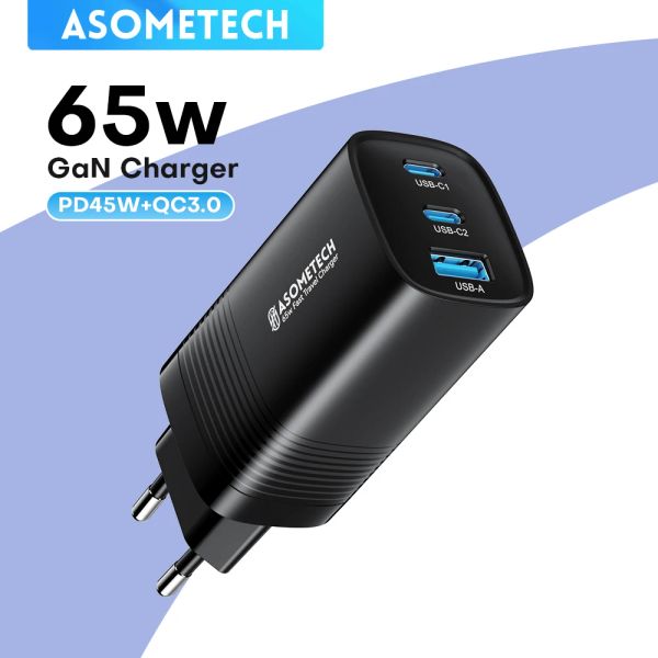 65W Gan USB Typ C Schnelles Ladegerät für Laptop PPS 45W PD QC 3.0 Schnelle Gebühr für iPhone 14 13 Samsung Xiaomi Realme Telefonladegerät