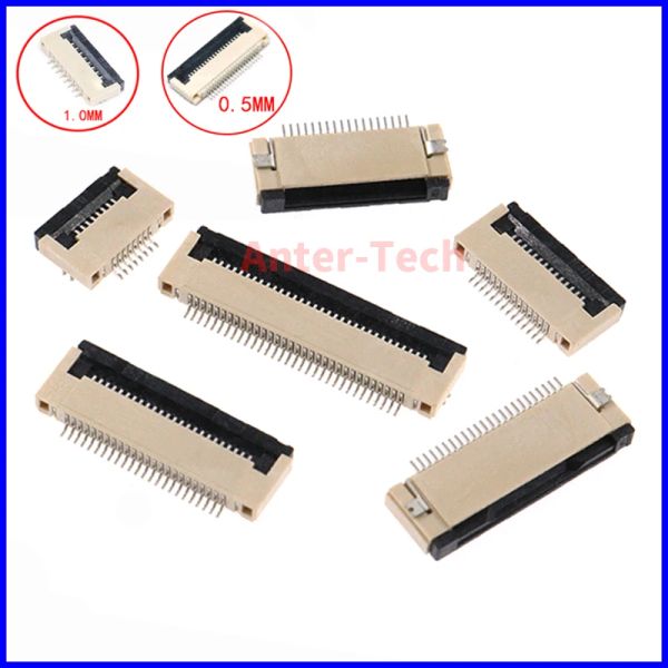 10pcs 0,5mm/1mm Clamshell Soketi FPC FFC Düz Kablo Konektörü 4P 5P 6P 8P 10P 12P 14P 16P 20P 22P 24P 30P 34P