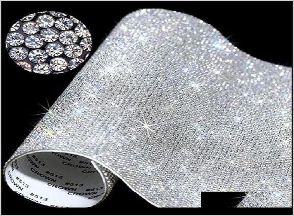 Strumenti artigianali 24x40 cm Circa 1000pcs Adesivo di strass di strass di strass Crystal Ribbon di cristallo con diamante di gomma Stic8841197