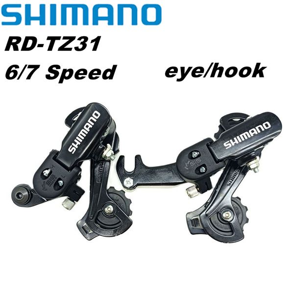Shimano-Turnier Rd-TZ31-GS TZ31 6 Geschwindigkeit 7-Geschwindigkeit 18-Geschwindigkeit 21-Speed-Haken Auge Halthülleur für MTB Mountainbike Klapprad Fahrrad