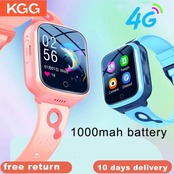 Смотреть видео -звонок по телефону Смотреть K9 4G Kids Watch с 1000 мАч аккумулятор GPS Wifi местоположение SOS Back Back Monitor Smart Watch Kids Gifts