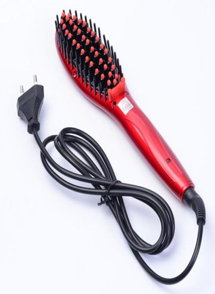 Escova de cabelo de cabelo rápido alisador de pente elétrico pincel pente ferros