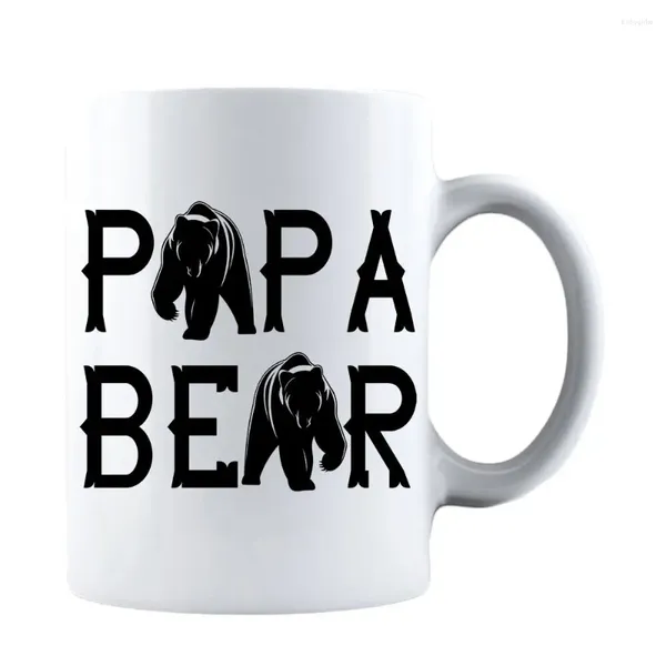 Canecas Funções Funnamente Pais do Dia Papa Bear Caneca Presente para Dad Coffee Daddy