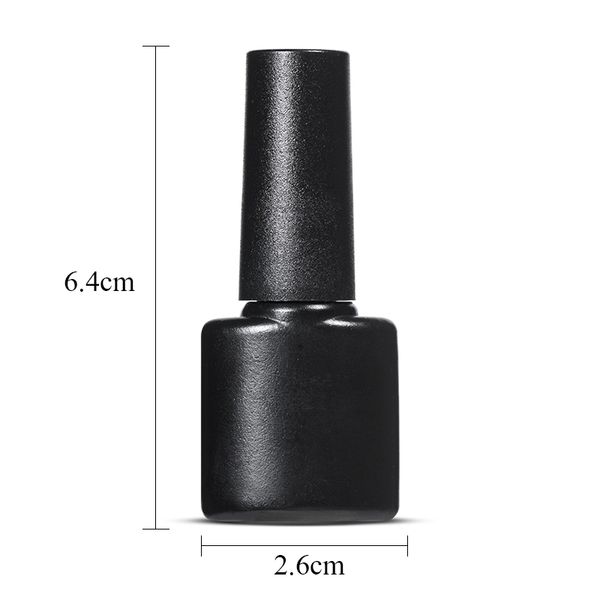 5/10/20pcs leere Gelnagellackflaschen mit bin schwarz kosmetischen Behältern DIY Art Nagel Gel Nachfüllbarer Flaschen