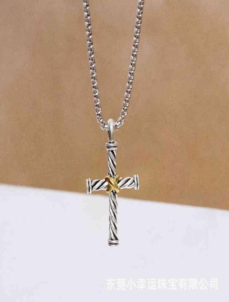 Ожерелье Dy Cross Men Женщины роскошные дизайнер x подвесная линия моды Retro Wear Ожерелья подарка на день рождения 5278672