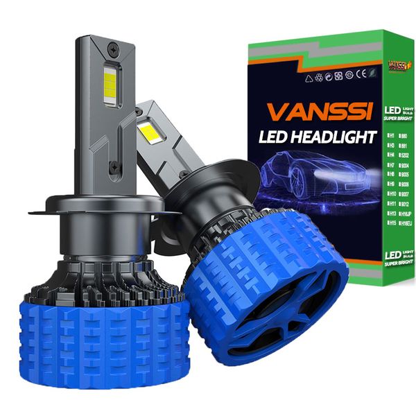 Vanssi H4 H7 LED CANBUS H11 H1 9005 HB3 9006 HB4 FARÇO DE LED 130W High Power 40000lm 6000K Bulbo de farol de carro