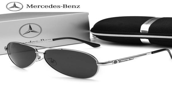 Mercedes Benz039 Nuovi occhiali da sole polarizzanti piloti hip hop Men039s Glasshi di guida alla moda1480830