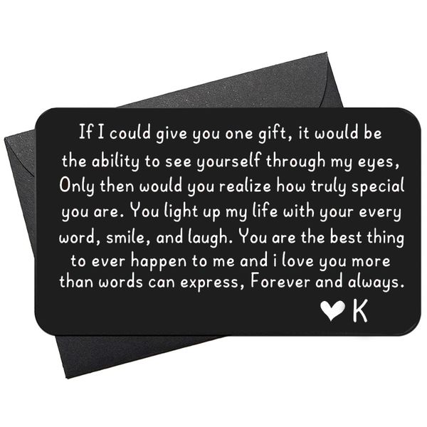 Regali di Natale I Love You Wallet Insert Card per uomini Him Him Wedding Anniversary Engagement Reghips for Couple Birthday Regali di compleanno