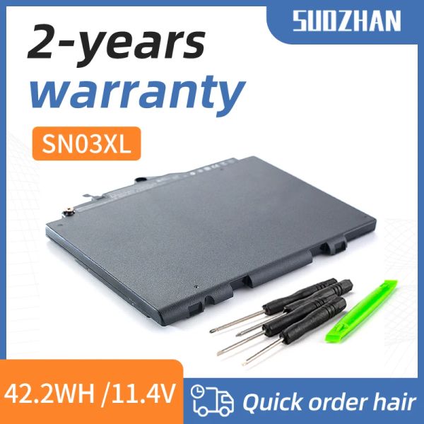 Baterias Suozhan SN03XL Bateria de laptop para HP Elitebook 820 725 G3 G4 Series 800514001 8002322241 HSTNNUB6T HSTNNDB6V 11.4V 44WH