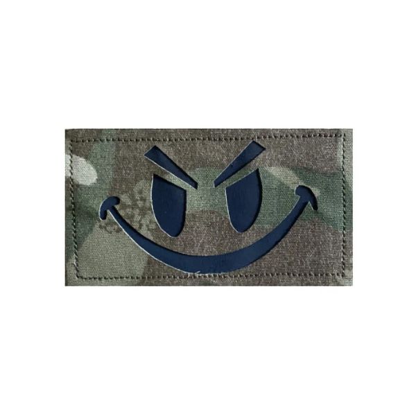 Patch di ricamo riflettente per il gancio del diavolo e anello del morale tattico militare distintivi per abbigliamento Accessori di tessuto punk