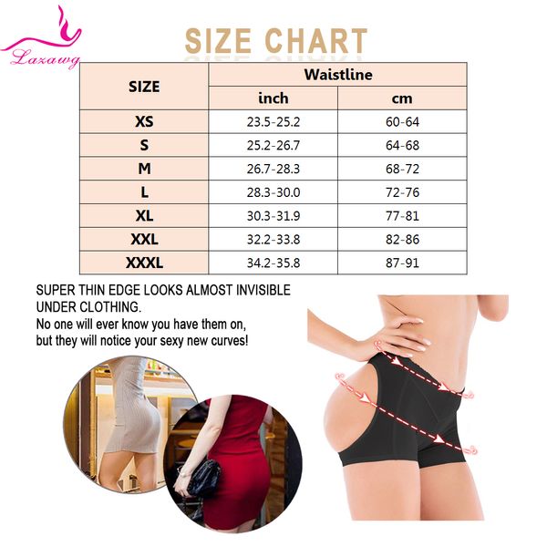 LAZAWG Women Butt LIFTER PONTES DE BOOTY TRANSPECIMENTO DE TUMO BATUMENT PUSH PUSH UP PACK COM BEIONAÇÃO EHANCER RUSHED SHAPER