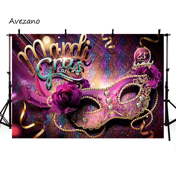 Cenários de Avezano para fotografia máscara de máscara de menina festa de aniversário veneza carnaval decoração photoshoot background studio