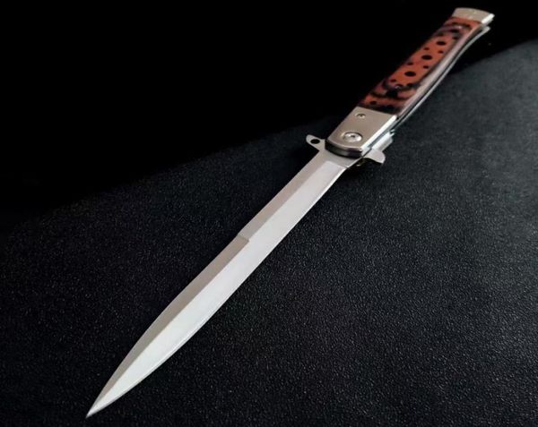 Aço frio 13039039 Plus26S Ti Li Te Xl 6 Faca dobrável Mafia Steletto Sword Satin Blade Plain Lâmina Vermelha maçaneta ao ar livre CAM7196332