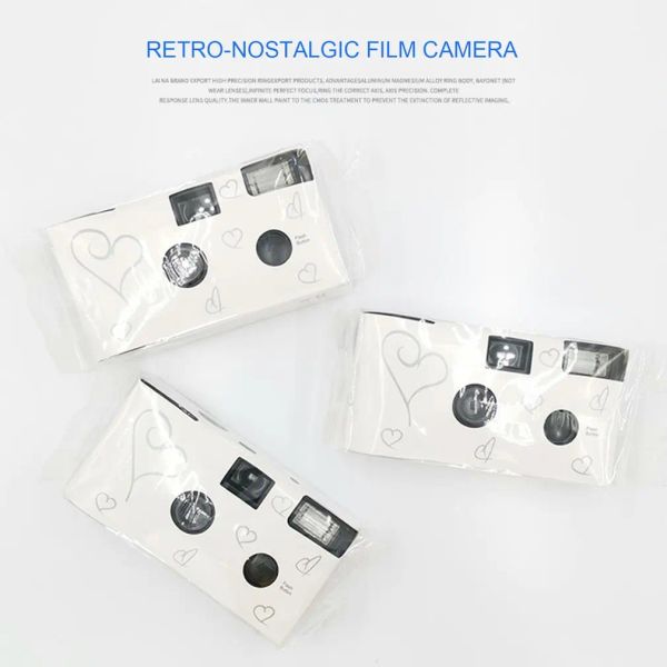 Fotocamera 13pcs retro 16 foto da 35 mm per pellicola usa e getta manuale folle fotocamera ottica regalo per bambini camer single use