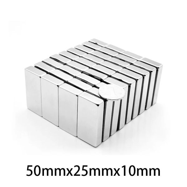 1/2/3/5pcs 50mm x 25mm x 10mm magnete neodimio 50x25x10mm magneti ndfeb magneti super potente forte disco magnetico permanente forte