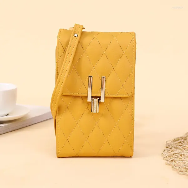 Stumi a tracolla Donne vintage Multi Card PU Crossbody Borse per il telefono per cellulare con la cerniera con cerniera Bolsas femminina