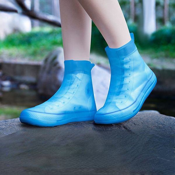 New Women Women Silicone Rain Shoes Capas de sapatos impermeáveis Protetores de chuva unissex