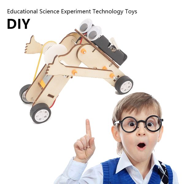 Kinder DIY Roboter zusammenstellen Model Bildungsmaterial Kits Wissenschaftsexperiment Technologie Spielzeug Puzzle bemalt Spielzeug für Kinder