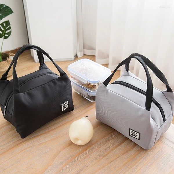 Aufbewahrungstaschen Mode tragbare Lunchbeutel Thermal isoliertes Essen Picknick für Frauen Kinder Männer Kühler Box Tasche