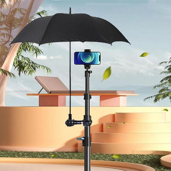 Stativ -Regenschirmhalter -Kamerazubehör für Fotografie Parasolhalter Patio Regenschirm Stand Mount Regenschirm Stand für Bank