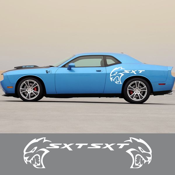 Adesivos de porta lateral do carro 2pcs para Dodge Charger Challenger SXT calibre Durango Avenger Dart Wheel Brow Decals