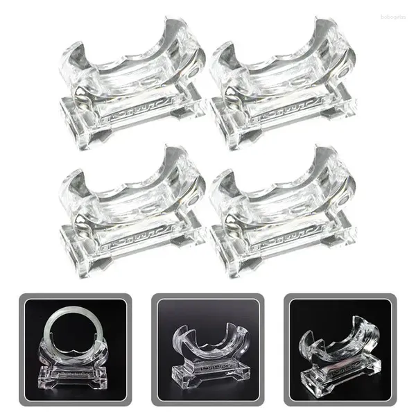 Placas decorativas 4pcs Bracelete de jóias Jade Display Rack Sça