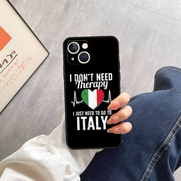 Flag Italy Telefone Case para iPhone 14 13 Pro máximo 12 xr x xs mini 6 6s 7 8 Plus SE 2020 2022 Acessórios de telefone celular de alta qualidade