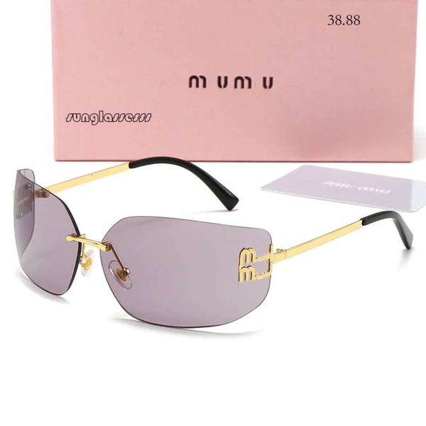 Designer da sole da sole da sole da sole da sole oversize da sole da sole di oversize da sole designer Ladie designer Miui Lunette Soleil Mui Sun Glasses Opzionale Sonnenbrillen Gafas de Sol con scatola 866