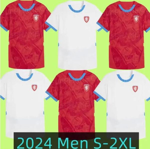 2024 Maglie da calcio Repubblica Ceca Maglie 24 25 Nedved Novotny Poborsky Chytil Home Away Shirt da calcio Schick Hlozek Soucek Sadilek Lingr