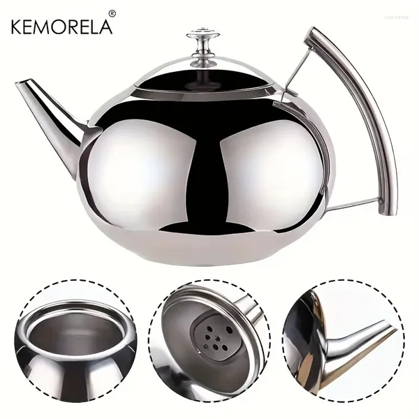 Garrafas de água 1.5/2L aço inoxidável Teapot Kitchen Home Kettle Cafetle Pot Cold com Mesh Removível Filtro Teaware