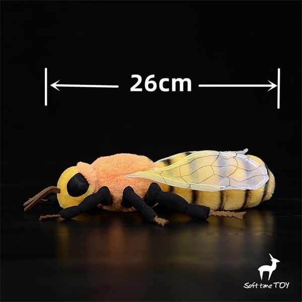 Ape Wasp Cute Plushie Hornet Plush Plush Toys Lifelese Insect Animals Simulazione Bambola Pimboli Kawai Giocattoli per bambini 240401